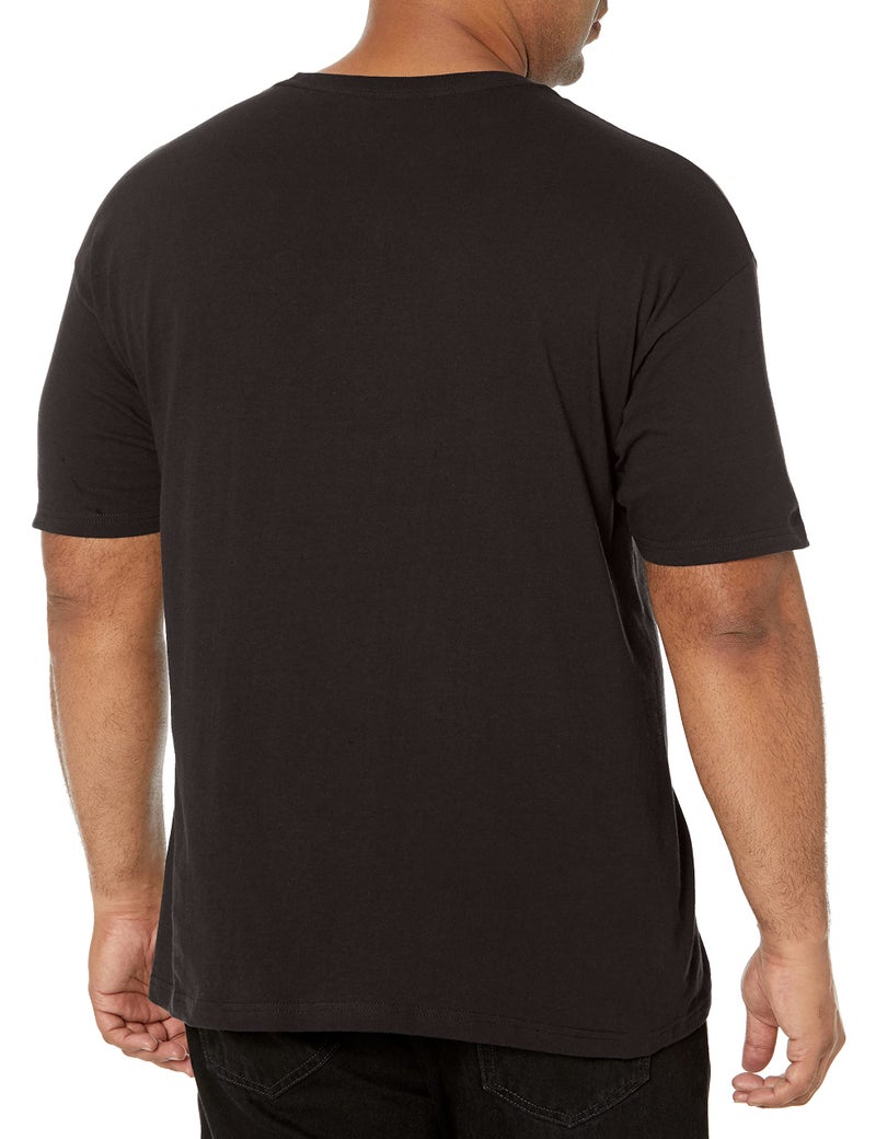 DC Comics Men's Batman Basic Logo T-Shirt, Black, Large - Image 2